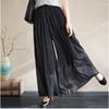 Calças femininas largas plus size vintage 2025, calças largas elegantes e soltas, saia e calça