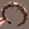 Diadema Trenzada Vintage Accesorio para el Cabello para Mujer, Corona Alta de Otoño e Invierno Diadema Ancha Pasador de Pelo, Versátil y a la Moda Accesorio para Recoger el Cabello