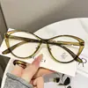 Populares Gafas de Moda Cat-Eye de Marco Grande Ultra-Ligeras Tr90 Monturas de Gafas Retro para Mujer Monturas Transfronterizas para Hombre Venta al por Mayor Versátiles