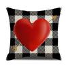 Funda de almohada para el Día de San Valentín transfronteriza de Amazon Decoración del hogar Funda de almohada de arena Ventas directas de fábrica Funda de almohada estampada de lino