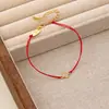 Nuevo Brazalete Exquisito de Calabaza con Diamantes Completos Estilo Retro Chino para Mujer, Cordón Rojo de Doble Capa, Tendencia Nacional, Estilo Lujo Ligero, Brazalete de Instagram