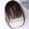 Peluca para mujer, tejida a mano, con flequillo, cabello real, mini flequillo ligero, disponible en stock.