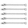 Cadena extendida texturizada de acero inoxidable letras 18k cadena de cola de 5 cm cierre de mosquetón traje accesorios de cadena de cola para collar pulsera DIY