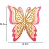 Adhesivo de pared de mariposa hueca tridimensional 3D de cuatro capas, mariposa de papel nacarado, decoración para fiestas navideñas, bodas, hogar