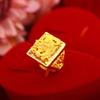 Anillo de Dragón Dominante de Oro Engrosado Cobre Puro Chapado en Oro Ventas Directas de Fábrica Anillo de Dragón de Moda Europea y Americana Suministro Venta al por Mayor