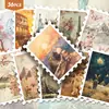 36 pegatinas de sellos de animales de viaje en acuarela de PVC, estilo global de sanación, pegatinas de decoración para planificador DIY al por mayor