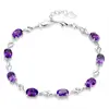 Venta caliente pulsera suave de amor puro moda creativa pulsera de amatista estilo coreano europeo y americano pulsera de diamante púrpura collar joyería