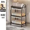 Escorredor de Louça de Cozinha Multicamadas para Bancada, Armário Doméstico Multifuncional para Armazenamento de Pratos, Hashis e Utensílios de Mesa