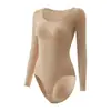 Modelador Europeu e Americano Sem Costura de Manga Longa, Modelador com Controle de Barriga e Levanta Bumbum, Modelador para Afinar a Cintura e Emagrecer o Corpo