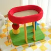 Estrutura de Escalada para Gatos Fada Miau, Casa para Gatos, Árvore para Gatos, Arranhador Integrado, Pequeno e Economiza Espaço, Suporte Colorido para Gatos, Placa de Arranhar para Gatos, Brinquedo para Gatos
