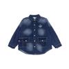 [Talla Agotada 50% de descuento] Camisa de Mezclilla para Niños Primavera Camisa de Algodón Súper Suave Lavada para Niños Top Vintage para Niños Mayores