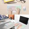 Teclado Bluetooth retroiluminado ruso Adecuado para iPad Teléfono móvil Tableta Teclado luminoso colorido Ratón Español Árabe