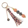 Pulsera de cuentas de silicona con borlas, nueva pulsera transfronteriza de Amazon, accesorio para bolso, llavero de borlas