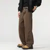 Nuevos jeans rectos de estilo americano para hombre, de calle, corte limpio, holgados, pierna ancha, hasta el suelo, pantalones casuales al por mayor