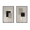 Decoración de pared abstracta estilo nórdico Wabi-Sabi de Amazon, en color blanco roto y tonos tierra, adecuada para salas de estar y dormitorios