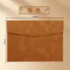 Bolsa de Documentos de Cuero para Negocios Tamaño A4 Se Puede Imprimir Logo Bolsa de Almacenamiento para Reuniones de Oficina Carpeta Maletín Bolsa de Documentos con Tacto de Piel