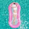 Fábrica en stock suministro PVC inflable agua Red cama flotante adulto reclinable de agua red inflable fila flotante