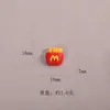 M Hamburguesa, Papas Fritas, Pan, Accesorios de Resina para Funda de Teléfono con Pegamento de Crema DIY, Decoración de Casa de Muñecas en Miniatura DIY