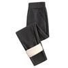 Meia-idade e idosa inverno forrado de lã engrossado mulheres cintura alta leggings desgaste exterior lã de cordeiro quente com joelheiras mãe e vovó calças