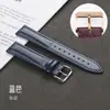 Reloj Hebilla Dorada con Correa de Piel de Vaca Genuina Puntada Sencilla Correa Unisex para Apple