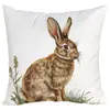 Almohada de Huevo de Pascua Transfronteriza Funda de Almohada de Lino Cubierta de Cojín Estilo Ins Conejo Funda de Almohada para Cabecera de Sofá Dropshipping