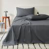 Estilo Minimalista Algodón Puro Algodón Peinado Sábana Ajustable Sábana para Cama de Dormitorio Protector de Colchón Cubierta de Cama de 1.2/1.5/1.8m Algodón Puro