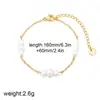 Acero Inoxidable Oro 18K Forma de Y Borla Collar Largo Cadena para Clavícula Perla Barroca Simple Francesa Joyería Transfronteriza Europea y Americana