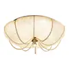 Lámpara de Techo para Dormitorio, Estilo Francés de Lujo Ligero, Calabaza Perla Cristal, Lámpara para Estudio de Dormitorio Principal, Iluminación para Habitación Protección Ocular, Luminarias Zhongshan 055L