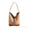 2026 Bolso Tote Retro Estilo Coreano Nuevo, Bolso de Compras de Gran Capacidad, Estilo Perezoso Casual, Bolso de Hombro Único de Color Contrastante para el Trabajo