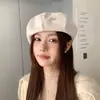 Boina Retrô Coreana para Mulheres, Quente para Outono e Inverno, Chapéu Abóbora Fashion Versátil, Chapéu de Artista Estilo Britânico para Emagrecer o Rosto