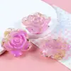 Flores de Verano Lámina de Oro Pétalos de Rosa Parches Accesorios de Resina DIY Pendientes Pinzas para el Cabello Fundas de Teléfono Materiales Venta al por Mayor