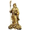 Estatua de Bronce de Guan Gong con Mano Sosteniendo Lingotes y Sosteniendo una Espada, Figura de Bronce Wu Guan Er Yue para Adoración en Casa y Tienda, Decoración y Regalo