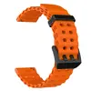 Adequado para Samsung/Huawei Watch Series 22mm Marinho Duplo Abotoamento Cor Pura Pulseira de Relógio de Silicone Respirável