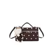 Bolso bandolera para mujer, un bolso de mano de gamuza con lunares de nicho, nueva colección otoño/invierno 2026, moderno y versátil para el uso diario y para ir al trabajo