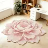Alfombra de suelo de peonía estilo pastoral nórdico para sala de estar y dormitorio, alfombra refrescante de cachemira suave, alfombrilla antipolvo para el hogar, transfronterizo temu