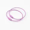Llavero Giratorio de Cable de Acero Colorido Accesorios para Joyería DIY Colgante de Etiqueta Simple y Elegante