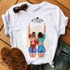 Camiseta Melhor Amiga feminina nova camiseta preta moda feminina camiseta com estampa fofa Harajuku blusa gola redonda