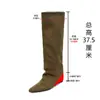Bico fino, aumento interno de 7cm de altura, bota calça de cano alto para mulheres, novo modelo 2026, botas de montaria de camurça de cano largo, botas longas acima do joelho