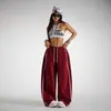 Pantalones Largos Deportivos y de Moda de Estilo Nuevo 2026, Bloques de Color, Pierna Recta con Rayas Laterales, Cordón, Ajuste Holgado, Transfronterizos Europeos y Americanos