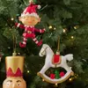 Adornos para árbol de Navidad transfronterizos, soldados elfo, decoraciones colgantes coloridas, accesorios, colgantes, decoraciones de ambiente festivo