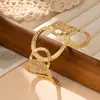 Pulsera hueca geométrica de apertura personalidad de la moda para mujer disparo callejero diario