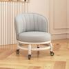 Taburete pequeño universal con ruedas y polea, taburete bajo, cinturón para el hogar, artefacto para bebés, taburete redondo para niños con ruedas, silla perezosa con hermoso respaldo cosido.