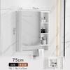 Gabinete de Espejo de Aluminio Espacial Caja de Almacenamiento de Montaje en Pared Baño Separado Inodoro Espejo de Baño Estante de Almacenamiento Caja de Espejo de Maquillaje