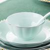 Pratos Set Venda por atacado doméstico simples Phnom Penh Rice Bowl Noodle Soup Bowl Prato Yingqing Light Luxury Ceramic Bowl Tableware Set