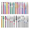 Broca de Diamante para Preparación de Uñas, Diámetro de Vástago de 2.35 mm, Universal para Eliminar Cutículas, Broca de Diamante para Uñas