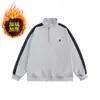 Moletom com Design de Marca Americana Tendência para Homens Primavera e Outono 2025 Novo Top de Manga Raglan em Cor Contrastante Moletom Retro com Gola Alta