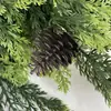 Hojas artificiales de pino y ciprés para decoración navideña, decoraciones de hojas de pino para ventas transfronterizas de Amazon, decoraciones de plantas verdes artificiales, flores artificiales