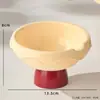 Frutero Drenable de Alta Apariencia con Patas Altas para Sala de Estar, Charola de Frutas para Año Nuevo, Ensaladera, Plato para Dulces y Snacks de Mesa de Café, Plato para Frutas Secas