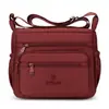 Bolso bandolera multicapa de nailon, gran capacidad, ligero, adecuado para ir al trabajo, simple y versátil, bolso pequeño de nailon