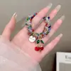 Elástico de Cabelo com Pingente de Cereja para Mulheres 2026 Novo Estilo Corda de Cabelo de Alta Qualidade para Rabo de Cavalo Baixo Acessório de Cabelo Pulseira Faixa de Cabelo Elástico de Uso Duplo